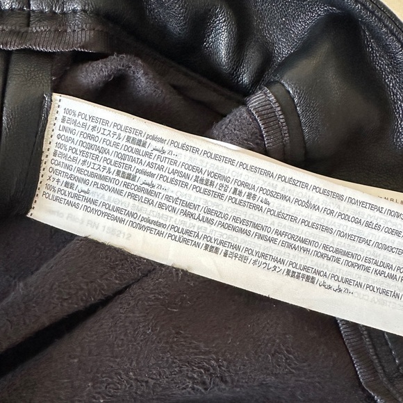 MANGO LEATHER LIKE BLACK PLEATED STRAIGHT PANTS VEGAN RETRO HIGH WAISTED 6 M - Picture 9 of 9